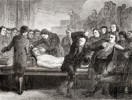 The galvanisation of the executed murderer Matthew Clydesdale by Dr