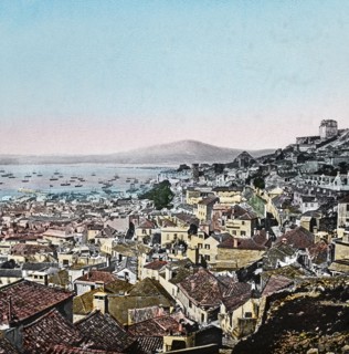 Magic Lantern slide circa 1900 hand coloured