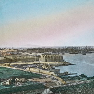 Magic Lantern slide circa 1900 hand coloured