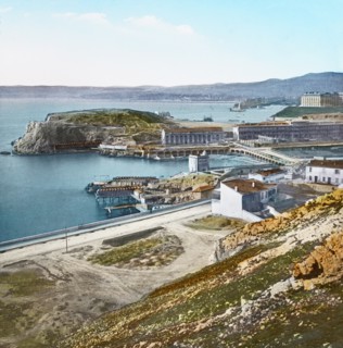 Magic Lantern slide circa 1900 hand coloured