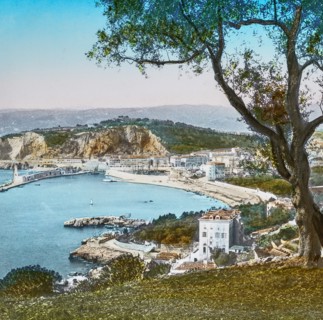 Magic Lantern slide circa 1900 hand coloured