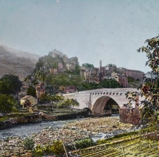 Magic Lantern slide circa 1900 hand coloured