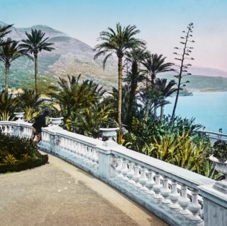 Magic Lantern slide circa 1900 hand coloured