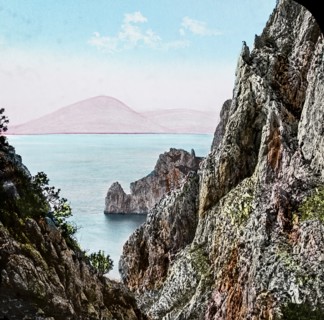 Magic Lantern slide circa 1900 hand coloured