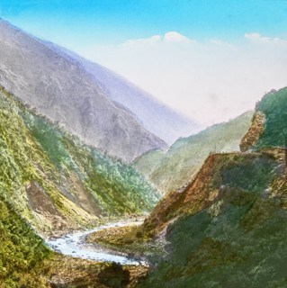 Magic Lantern slide circa 1900 hand coloured