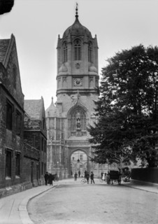 A glass negative circa 1900 of Tom Tower