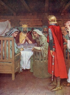 The coming of Galahad.  From Knights of the Grail: Lohengrin