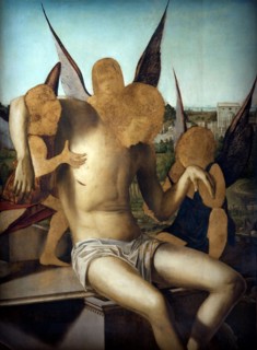 Cristo morto sorretto da tre angeli
