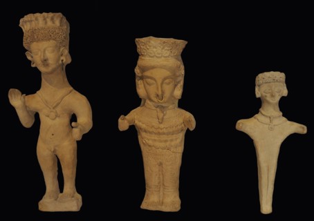 Male and female terracottas in a prayerful attitude, 4th-3rd centuries BC