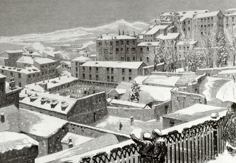 Panoramic view taken from the viaduct in Segovia street