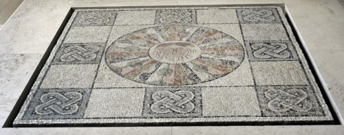 Roman mosaic with depiction of the head of Medusa