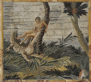 Nilotic mosaic depicting a scene on the banks of the river Nile