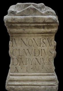 Altar stone consecrated to the Goddess Juno