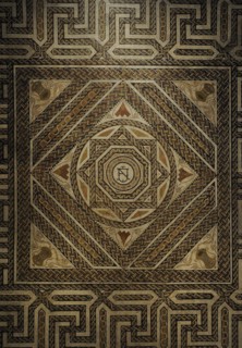 Geometric mosaic with anagram