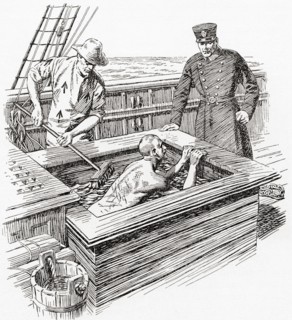 The Brine Bath on board a prison hulk in the early 19th century