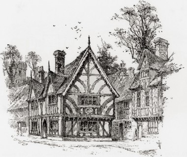 An old half- timbered house in Castle Street