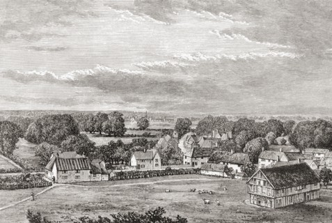 Elstow village green, Elstow, Bedfordshire,
