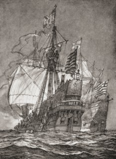 The Spanish galleon Nuestra Senora de la Concepcion aka Cacafuego
