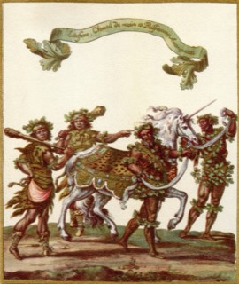 American domestic grooms, armed and in livery,,
