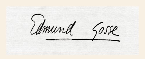 Signature of Sir Edmund William Gosse