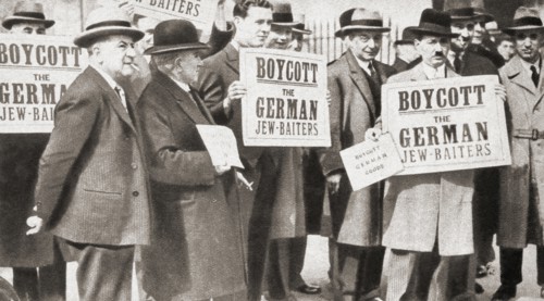 Protests against Hitler's anti-Jewish doctrine, London, England,