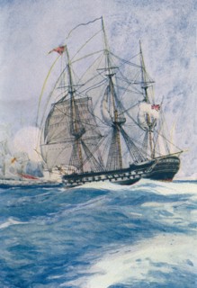 A Man-o-War in Nelson's day
