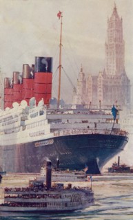 The British ocean liner RMS Lusitania