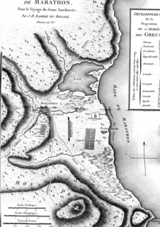Marathon battle map ( ancient greece )