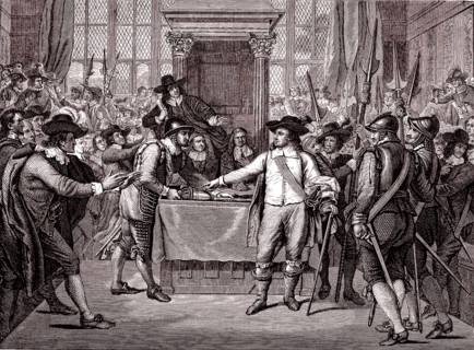 Oliver cromwell, from a painting by benjamin west 1871