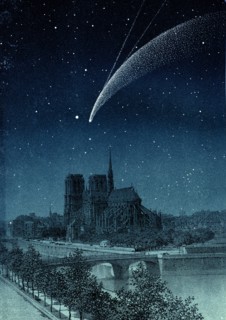 The comet of donati, seen in paris on october 4th, 1858 from the book ' the sky ' by a. guillemin, paris, 1877 1877