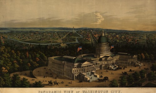 View of Capitol in Washington, DC 1853