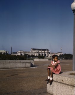 African American Young Girl in a Washington Park