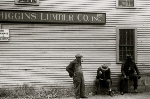 African American sit by the side of  Lumberyard in Provincetown, Mass.