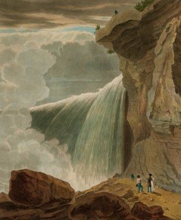 Niagara Falls. Part of the British fall, taken from under the table rock