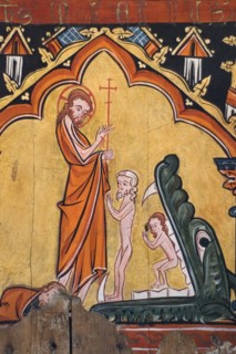 Disrobing Youths from the Entry into Jerusalem, Flagellation, and Angel at the Sepulcher