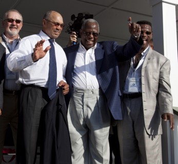 Dedication ceremony at the Hank Aaron Boyhood Home Museum