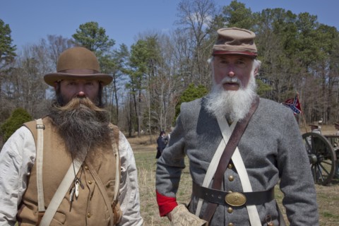 Reenactment of Civil War siege
