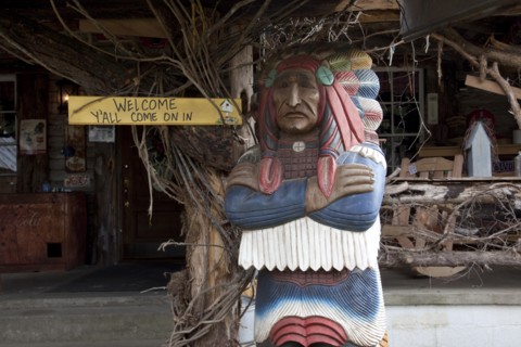 Cigar Store Indian at the Hillbilly Mall