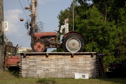 Tractor on Wall at the Hillbilly Mall
