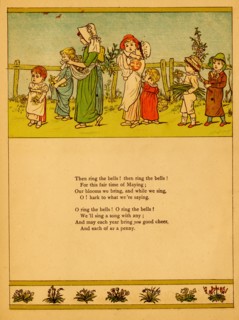 Children in procession pick the May flowers