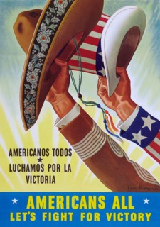 Americans all, let's fight for victory: Americanos todos, luchamos por la victoria