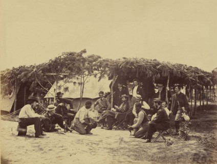 A fancy group, in front of Petersburg