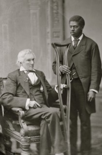 Stephens, Hon. Alexander Hamilton of Georgia (Vice-President of the Confederacy) (with colored man attendant)