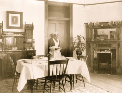 Serving the dinner