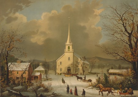 On the Way to Church on a Winter Sunday