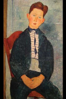 Boy in Striped Sweater