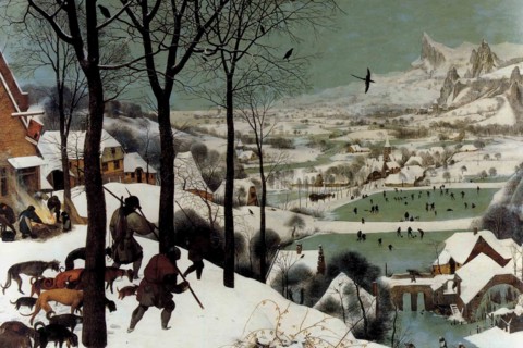 Hunters in the Snow - Detail -