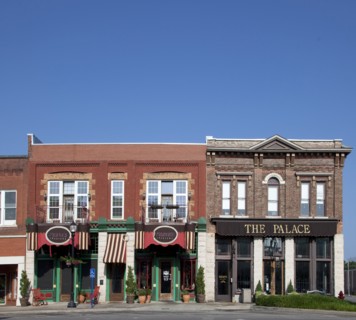 Historic buildings in downtown Tuscumbia, Alabama