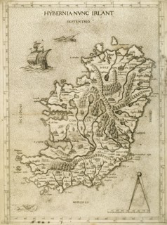 Hybernia Nunc Irlant. Ireland. Map.