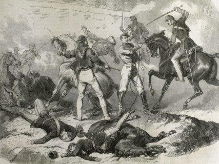 Risorgimento. Sicily Conquest. Batlle of Milazo. 17-24 July 1860. Engraving. 19th century.